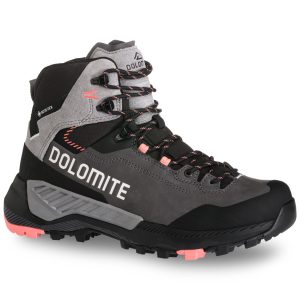 Dolomite Vernale Lær Høy GTX - Dame Grå/Coral rød