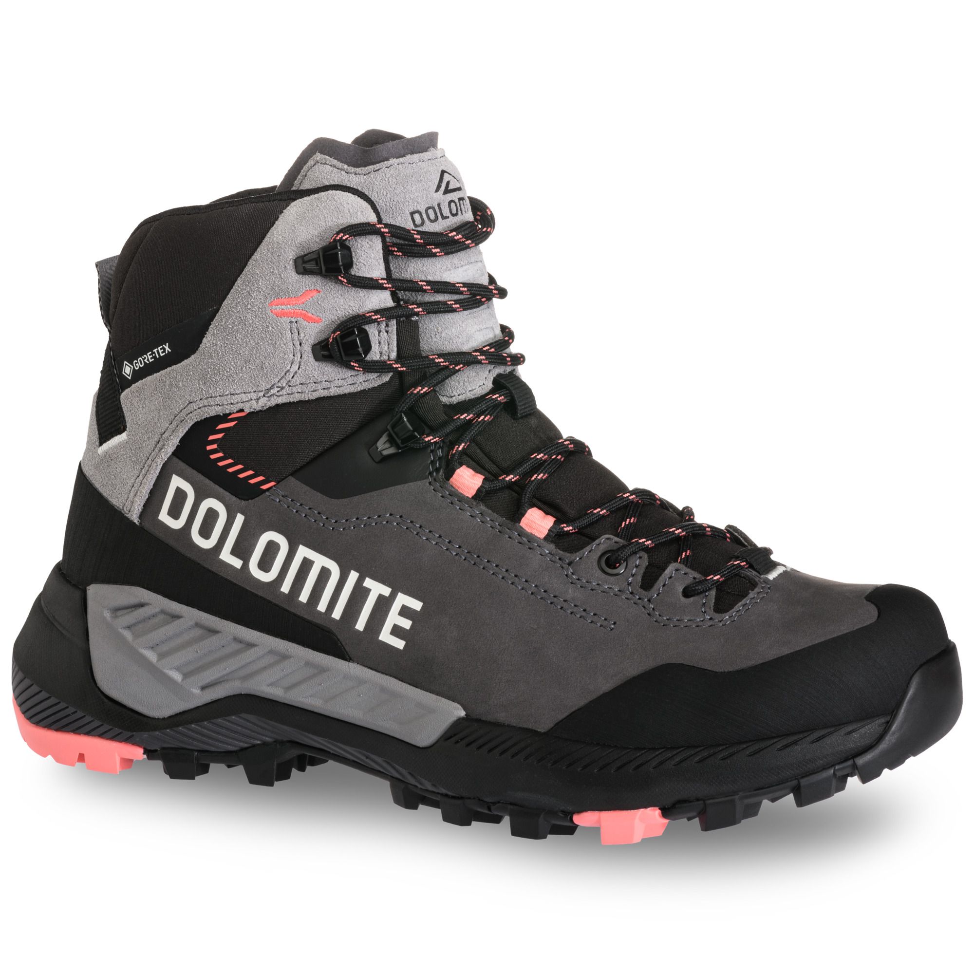 Dolomite Vernale Lær Høy GTX - Dame Grå/Coral rød